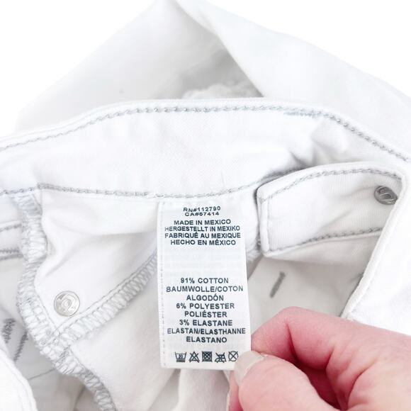 True Religion White Distressed Sequin Skinny Jeans Sz 29 - Picture 6 of 9